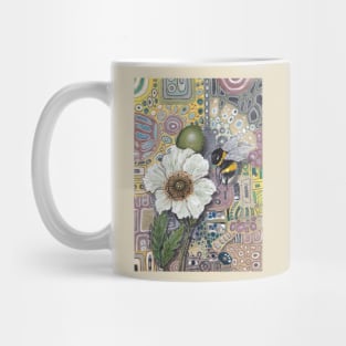 Bumblebee with White Poppy Mug